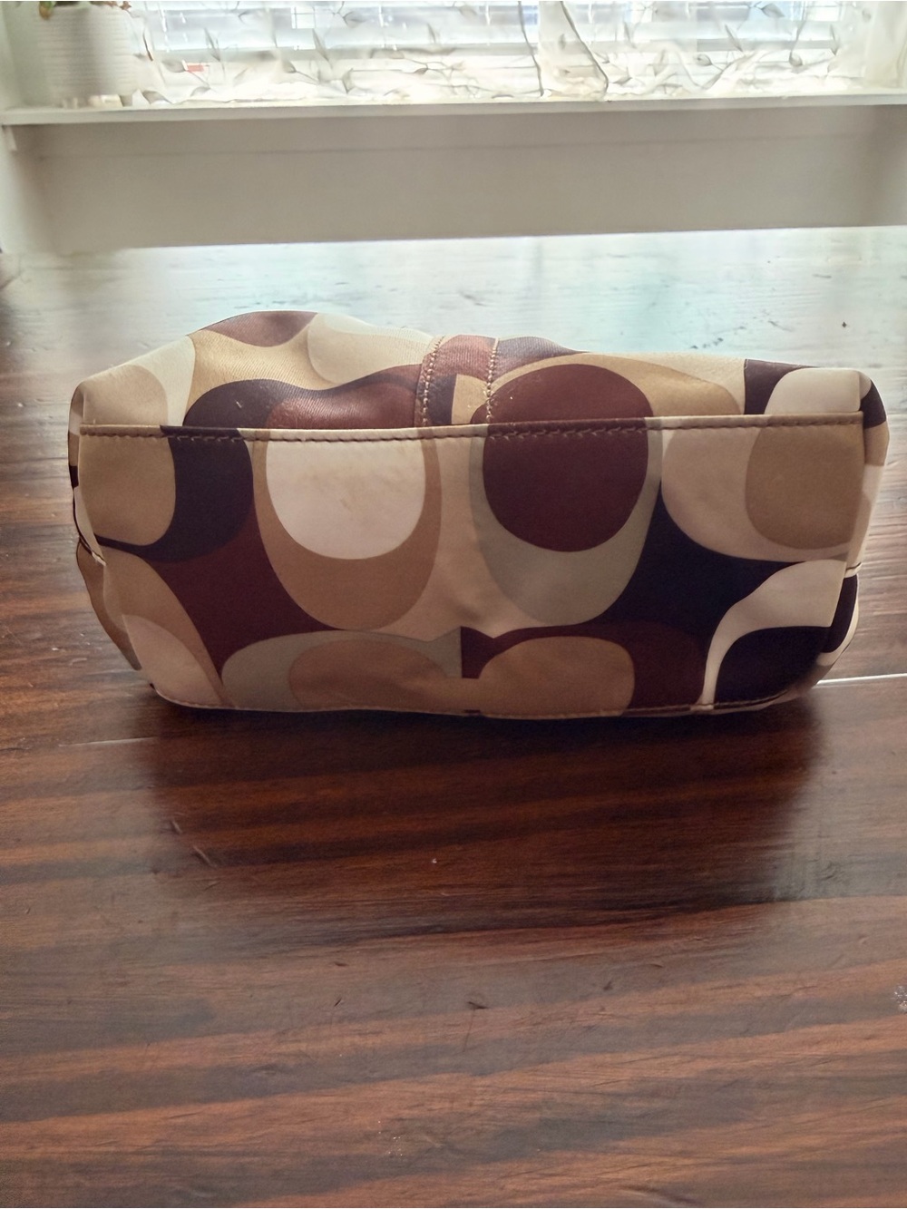 Vintage Coach Y2K Neutral Multi-Tone Signature Pattern Bag - Picture 4 of 7